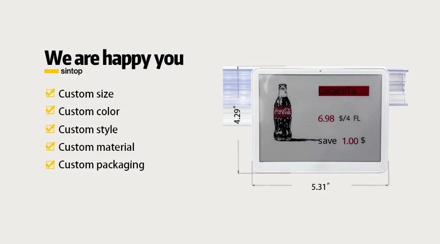 5.8 Inch Electronic Price Tag Extrusion Channel