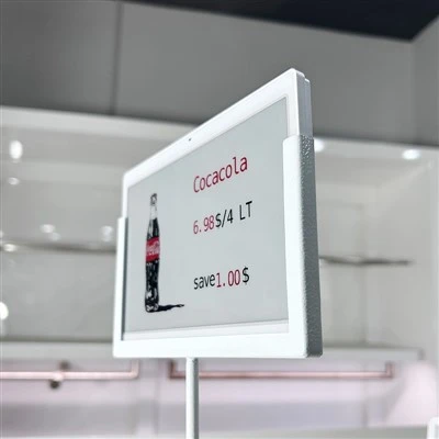 7.3 Inch Electronic Price Tag Metal Screw Mount Coca-cola Style